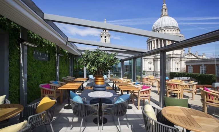 Rooftop terrace at Leonardo Royal St Paul's Hotel.