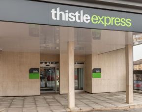 Hotel entrance at Thistle Express London, Luton.