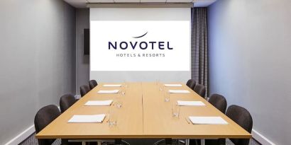 Professional meeting room at Novotel Manchester West.