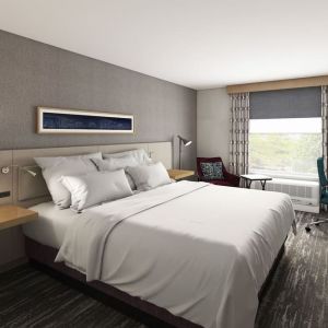 Day use room with natural light at Hilton Garden Inn Queens/JFK Airport.