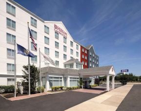 Hotel exterior at Hilton Garden Inn Queens/JFK Airport.