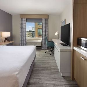 Day use room with work desk at Hilton Garden Inn Queens/JFK Airport.