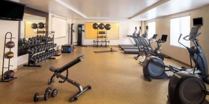 Fitness center available at Hilton Garden Inn Queens/JFK Airport.