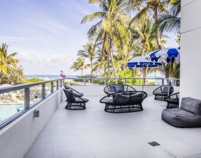 Balcony of day use room at The Sagamore Hotel South Beach.