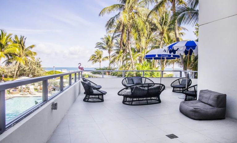 Balcony of day use room at The Sagamore Hotel South Beach.