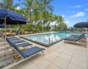 Pool loungers available at The Sagamore Hotel South Beach.