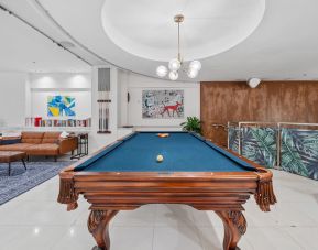 Billiards in the lobby area of The Sagamore Hotel South Beach.