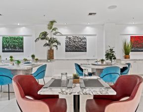 Dining area perfect for coworking at The Sagamore Hotel South Beach.