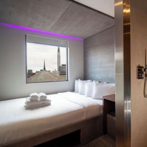 Standard day use room with private bathroom at Bloc Hotel Birmingham.