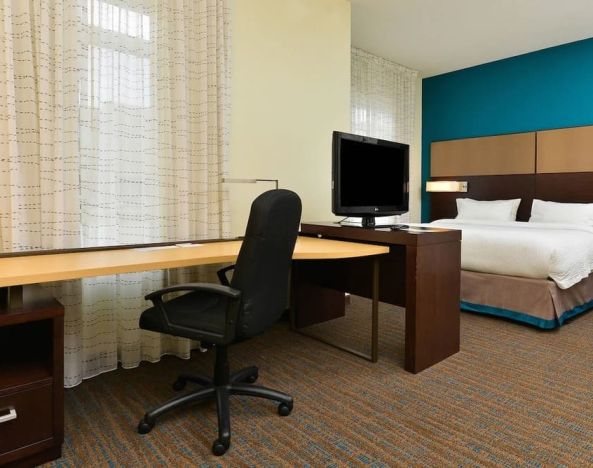 Day use room with work desk at Residence Inn Champaign.