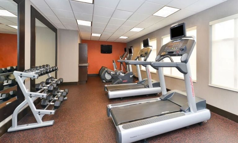 Fitness center at Residence Inn Champaign.