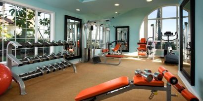 Fitness center available at Hotel Milo.