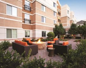 Outdoor furniture perfect for coworking at Hyatt House Pleasant Hill.