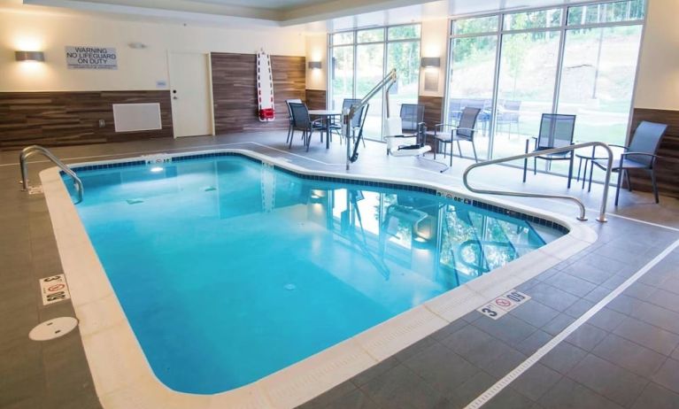 Refreshing indoor pool at Fairfield Inn And Suites Cambridge Ohio.