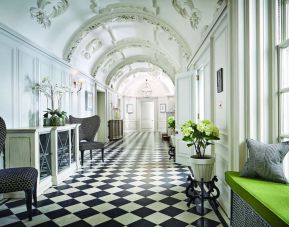 Interior hallway at Barnett Hill Hotel.