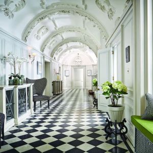 Interior hallway at Barnett Hill Hotel.