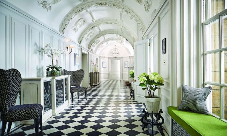 Interior hallway at Barnett Hill Hotel.