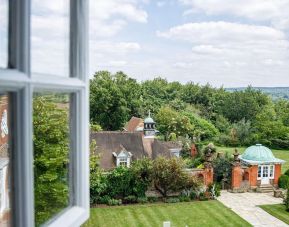 Room view to the hotel's garden at Barnett Hill Hotel.