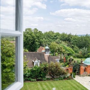 Room view to the hotel's garden at Barnett Hill Hotel.