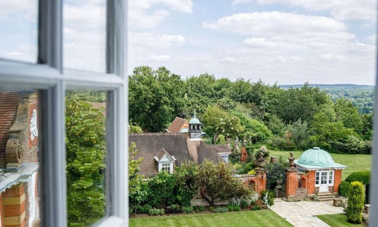 Room view to the hotel's garden at Barnett Hill Hotel.