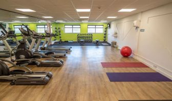 Fully equipped fitness center at Holiday Inn Leicester-Wigston.