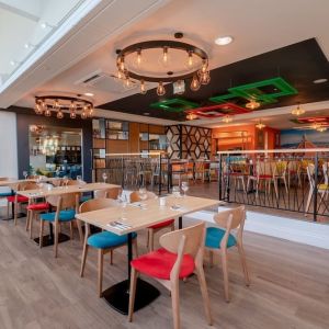 Dining area at Holiday Inn Leicester-Wigston.