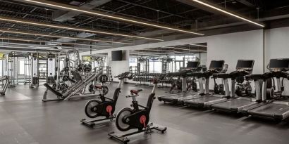 Fitness center available at Renaissance Newark Airport Hotel.