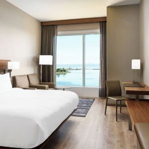 Day use room with natural light at AC Hotel By Marriott SFO/Oyster Point Waterfront.
