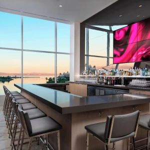 Hotel bar at AC Hotel By Marriott SFO/Oyster Point Waterfront.