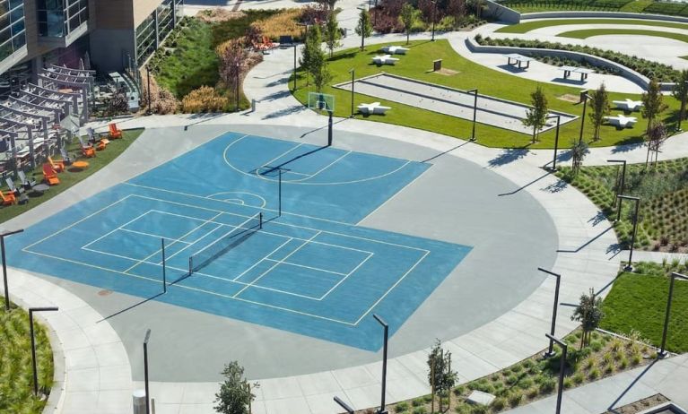 Tennis court available at AC Hotel By Marriott SFO/Oyster Point Waterfront.