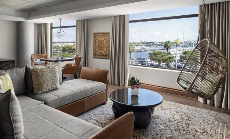 Living area overlooking the ocean at The Ben, Autograph Collection.