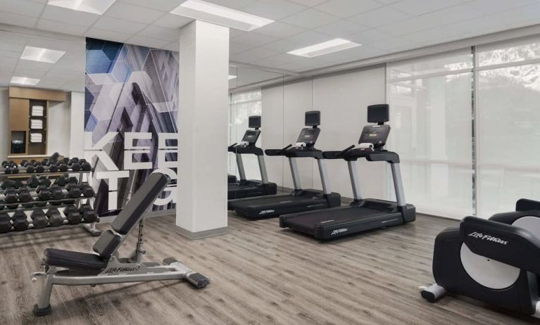 Fitness center available at SpringHill Suites Tuckahoe.