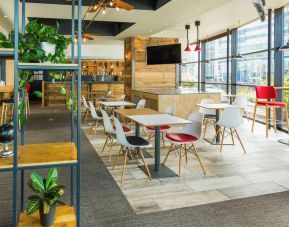 Hotel bar and lounge area, perfect for co-working at ibis Leicester City.