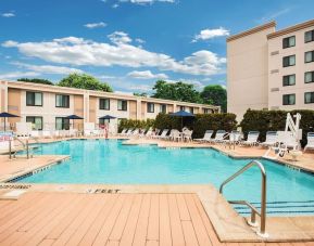 Refreshing outdoor pool at Holiday Inn Hasbrouck Heights-Meadowlands.