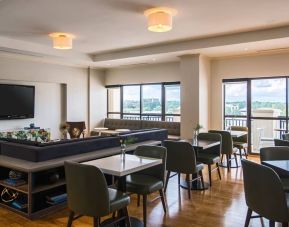 Lounge area perfect for coworking at Renaissance Raleigh North Hills Hotel.