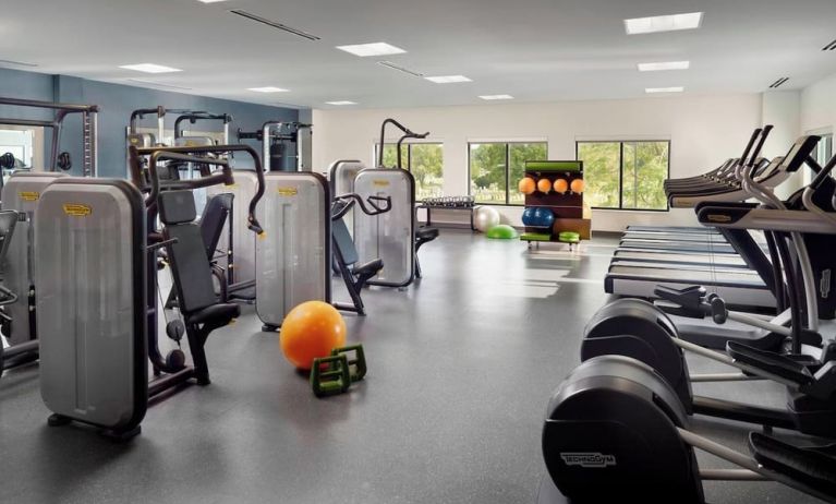 Well-equipped fitness center at Residence Inn Columbus.