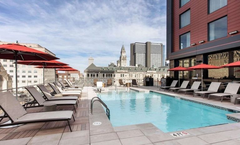 Refreshing outdoor pool at Cambria Hotel Nashville Downtown.