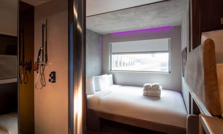 Day use family room with private bathroom at BLOC Gatwick Hotel.