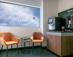 Coffee area at BLOC Gatwick Hotel.