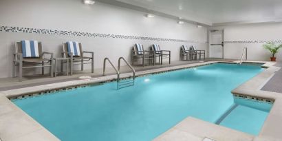 Refreshing indoor pool at Hampton Inn Washington DC / White House.