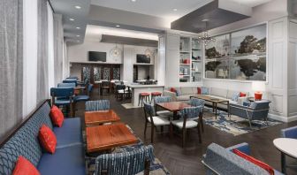 Lobby and coworking lounge at Hampton Inn Washington DC / White House.