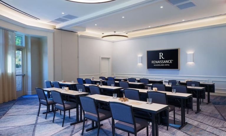 Spacious meeting room at Renaissance Meadowlands Hotel.