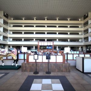 Lobby area at Atrium Hotel & Suites.