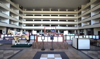 Lobby area at Atrium Hotel & Suites.