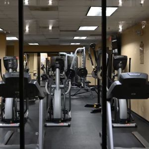 Fitness center available at Atrium Hotel & Suites.