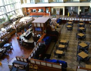 Dining area perfect for coworking at Atrium Hotel & Suites.