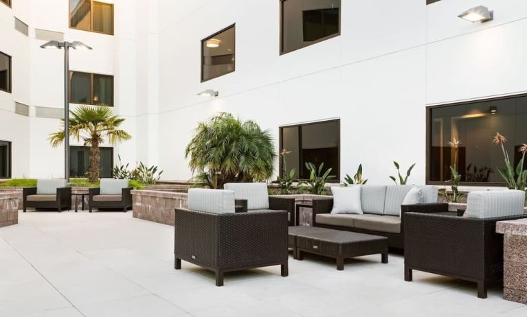 Outdoor furniture available at Courtyard By Marriott Redwood City.