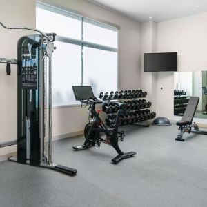 Fitness center available at Hilton Garden Inn Sunnyvale.