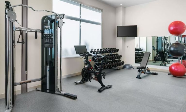 Fitness center available at Hilton Garden Inn Sunnyvale.