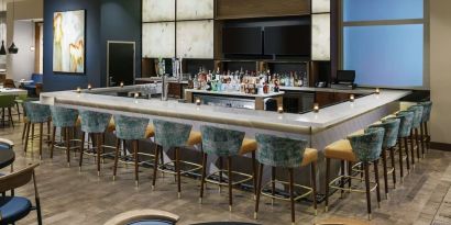 Hotel bar at Hilton Garden Inn Sunnyvale.